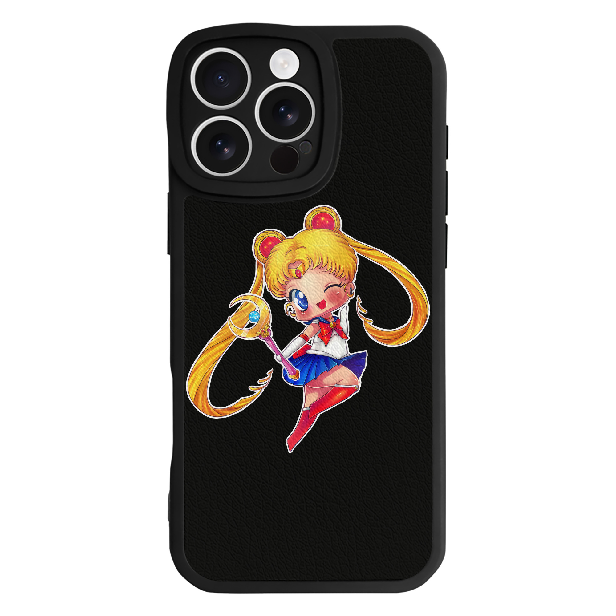 （画像用） 美少女戦士セーラームーン 月野 うさぎ つきの うさぎ Sailor Moon Tsukino Usagi 【iPhone 16シリーズ対応】シリコンスマホケース（レザー調） 材質：シリコン